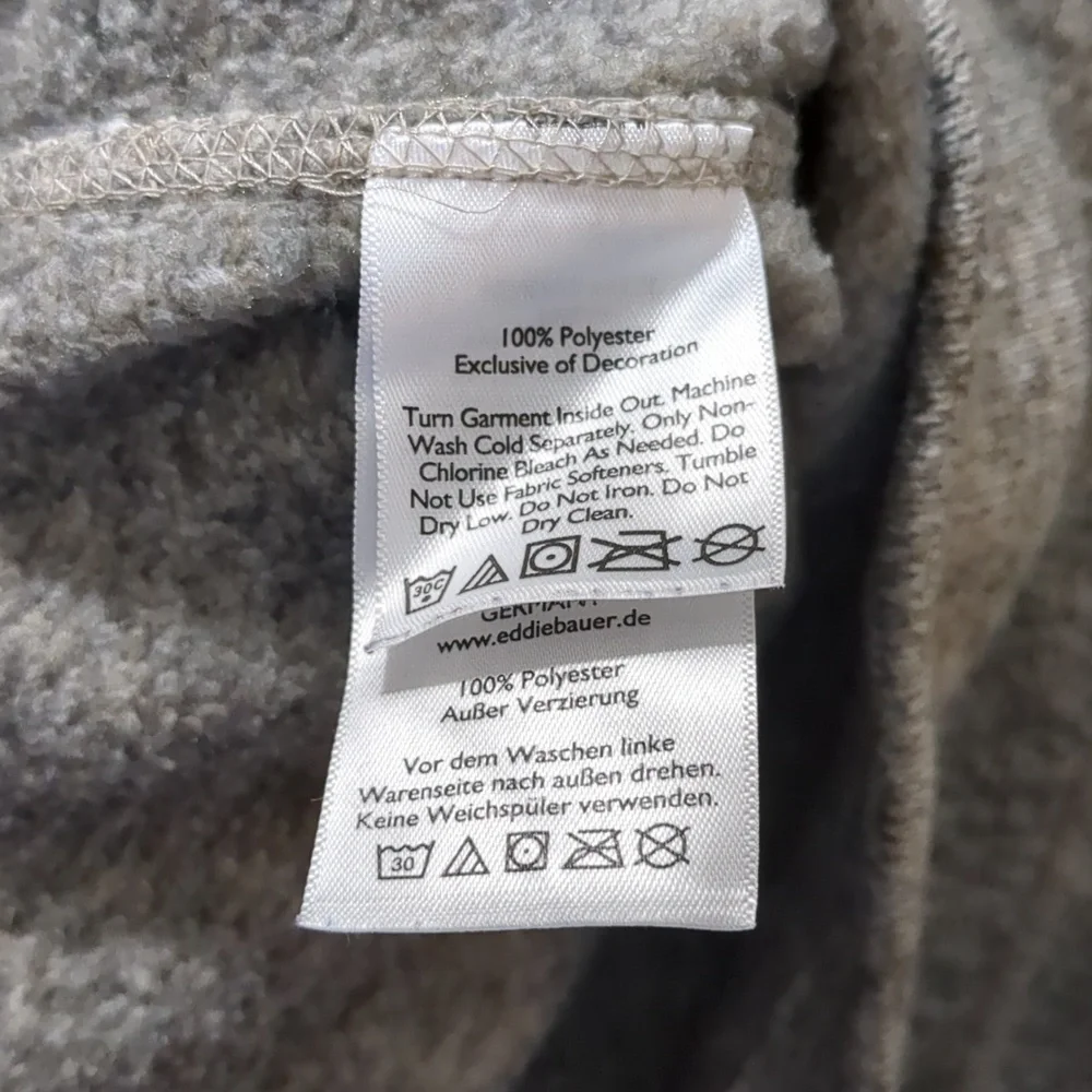 Eddie Bauer men's pullover polyester size medium gray tan - Picture 6 of 8